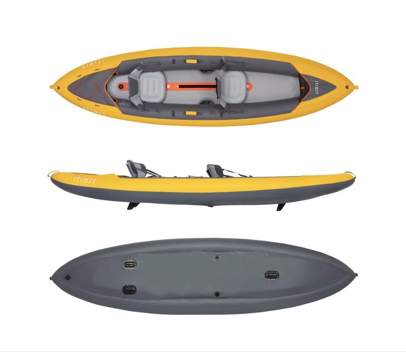 Canoa Kayak insuflável 2 lugares + 2 pagaias
