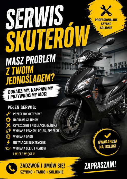 Zapraszam na serwis skuterów