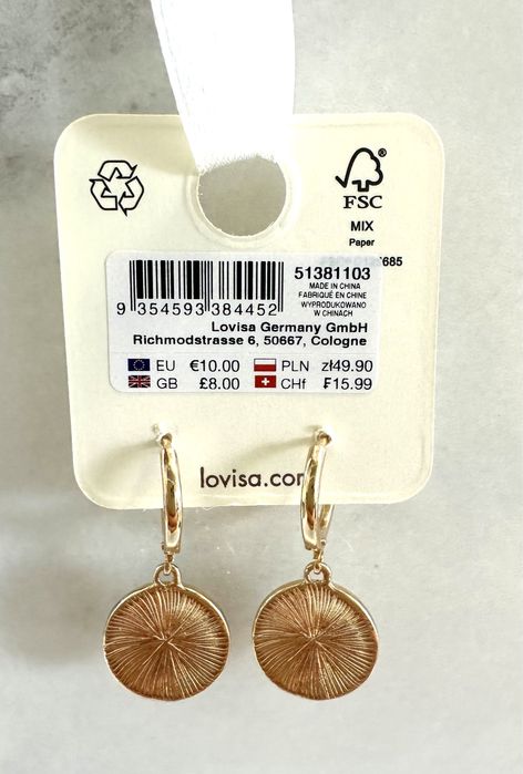 Сережки, біжутерія Lovisa