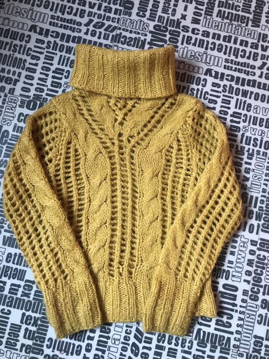 НОвый ажурный свитер с мохером  mango p. s/xs