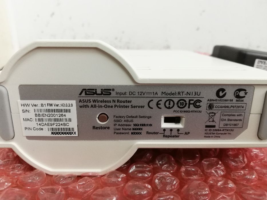 Asus Wireless Router64286192582401124