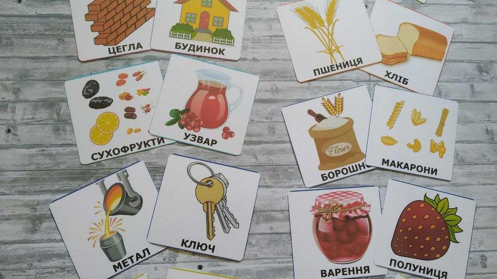 Картки-частинки половинки Знайди пару монтессорі домана