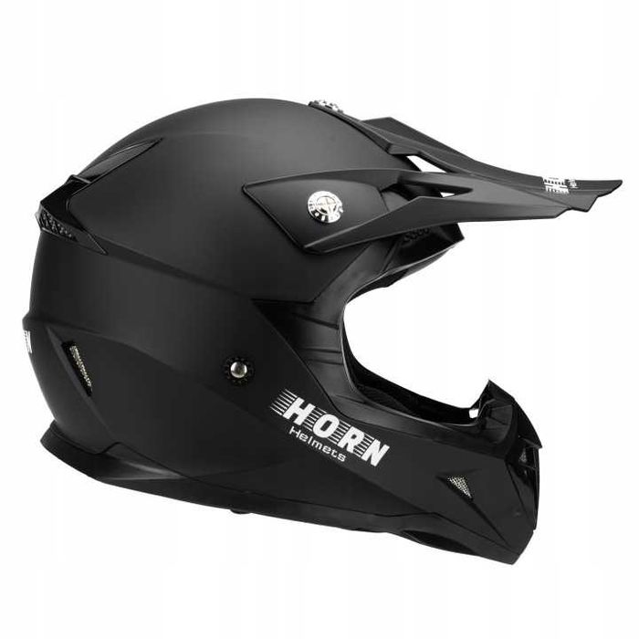 Kask Motocyklowy cross enduro quad Horn H915 czarny mat + gogle ECE 22.06 XS-XL