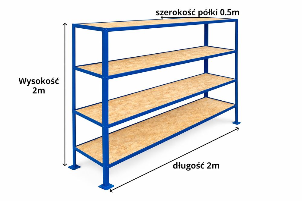 Regały magazynowe warsztatowe.