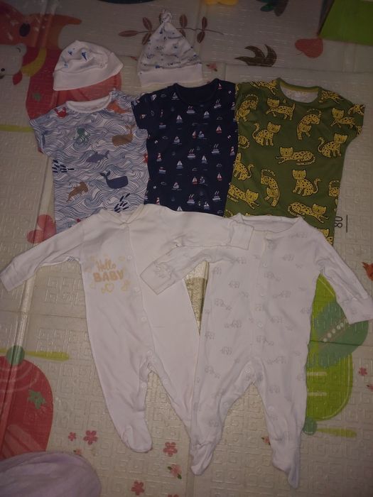 Лот чоловічки, комбінезони, боді 5 шт за 100 грн розмір 56-62 від 0 до