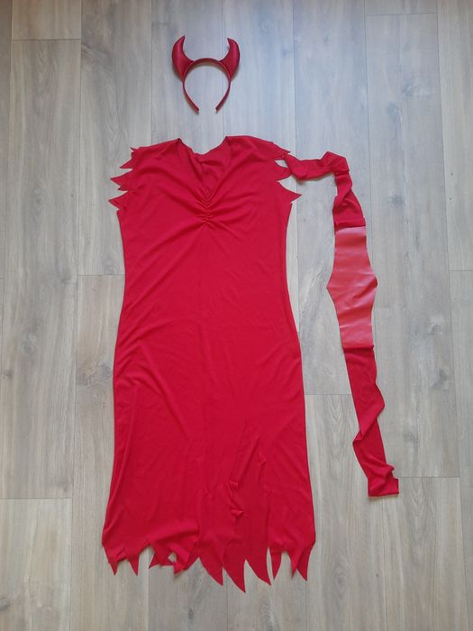 Sukienka + opaska strój przebranie damskie Diablica L XL