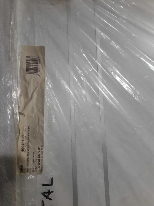 Drzwi płytowe Białe Skrzydło CPL  DRE ALU50 90P