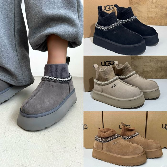 UGG tazz platform sock уггі шкарпетка угги носок черные серые рыжие