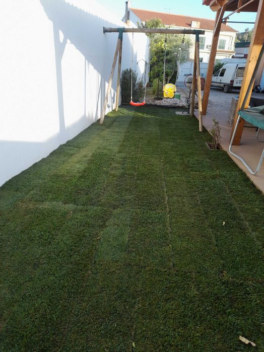 Relva natural em tapete