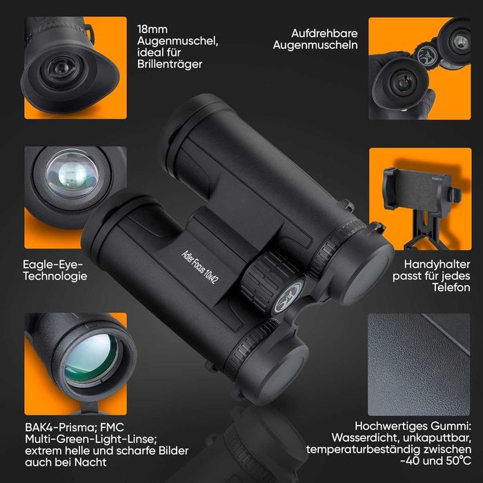 Бинокль Adler Focus 10х42