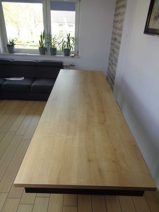 ROZKŁADANY Stół LOFT industrialny 180x90+2x45 Dostawki Ramka  EGGER