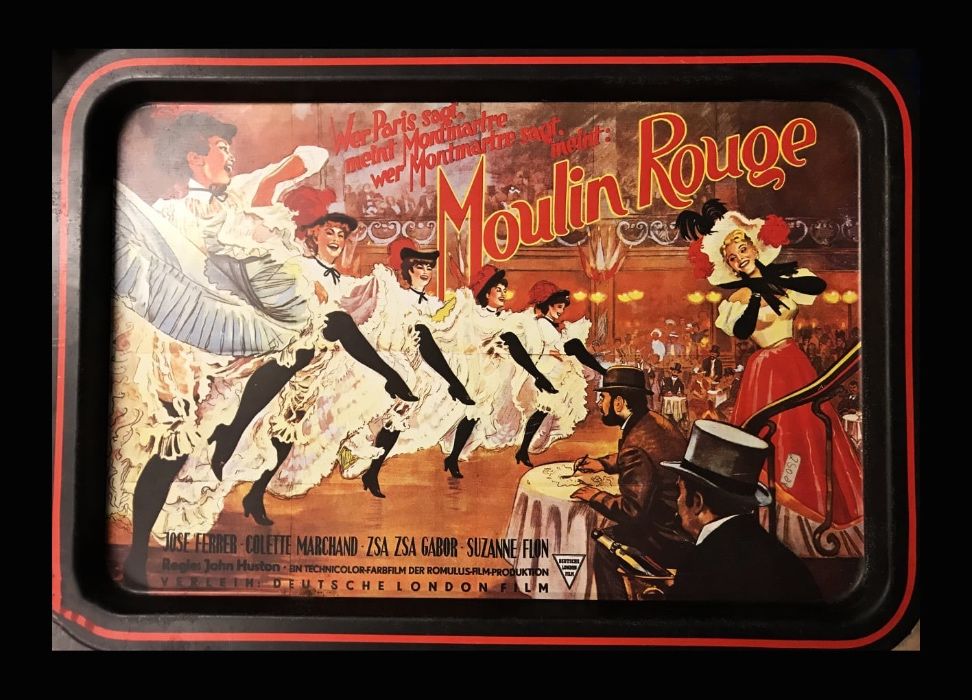 MOULIN ROUGE - Tabuleiro vintage grande em metal