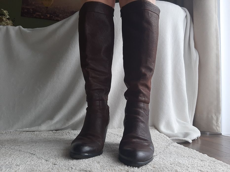 Kozaki Skórzane Długie Lasocki