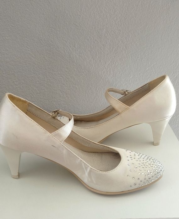 Buty ecru do ślubu 37