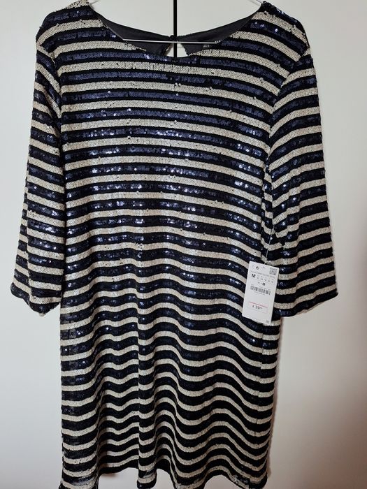 Vestido lantejoulas Zara Novo