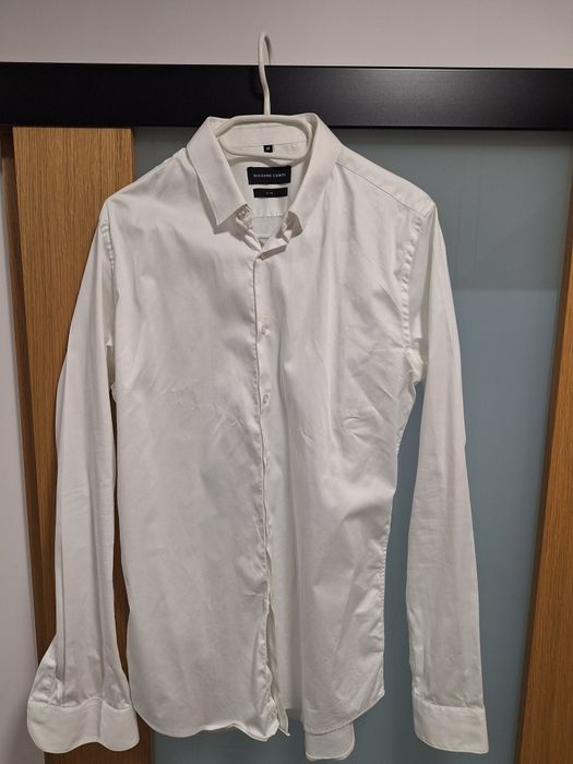 GIACOMO CONTI biała koszula Slim Fit 40 – jak nowa
