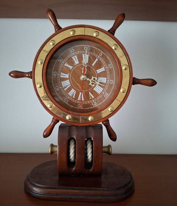 Relógio leme de veleiro barco