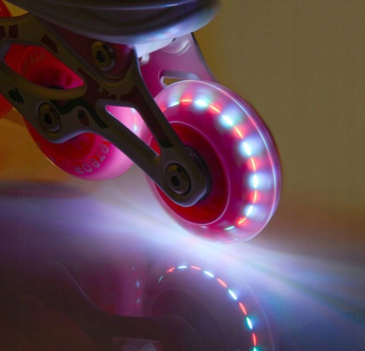 Rolki 3w1 LED Łyżwy Wrotki Rolko-Wrotki regulowane