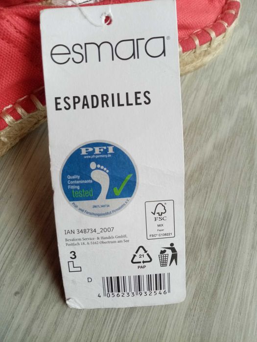 Śliczne espadryle damskie nowe