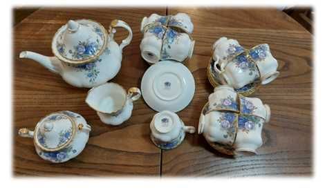 Serviço de Chá Inglês – Moonlight Rose- Azul – Royal Albert