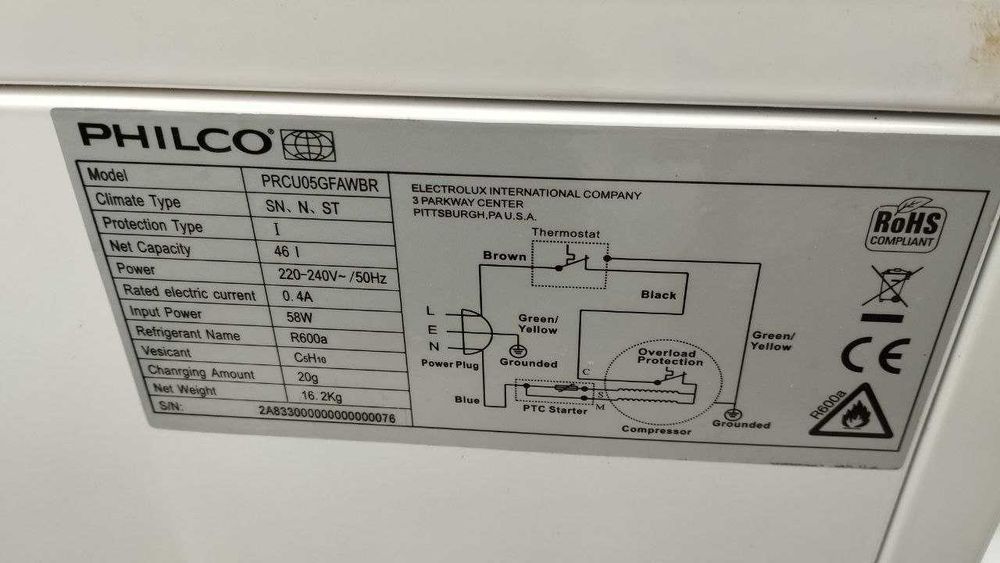 Frigorífico Mini Bar Philco 46L Novo em Caixa