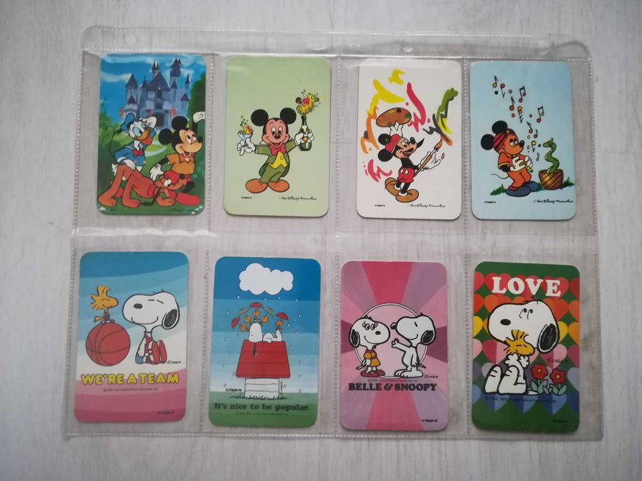 Calendários dos anos 80 - Disney e Snoopy