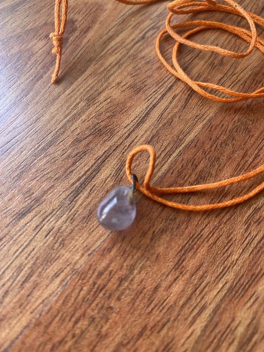 Colar Laranja com Pedra