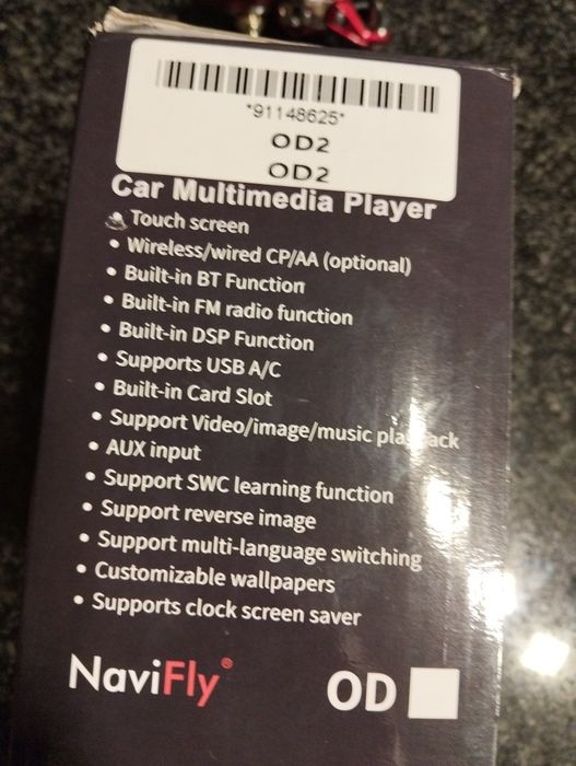 Radio para carro com ecrã tátil