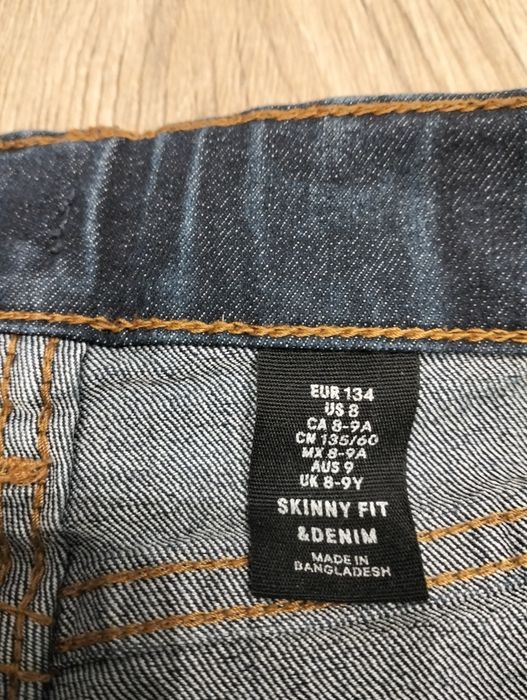 Spodnie jeansy H&M 134
