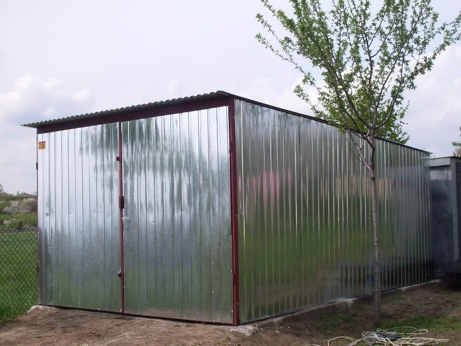 ŚL Garaż blaszany 3x5std, ocynk - TRANSPORT I MONTAŻ GRATIS