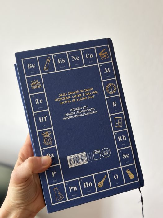 Lekcja chemii barwione brzegi niebieska książka
