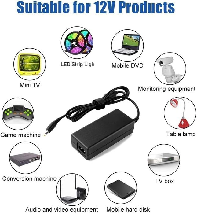 Zasilacz adapter ładowarki 60w 5a 12v