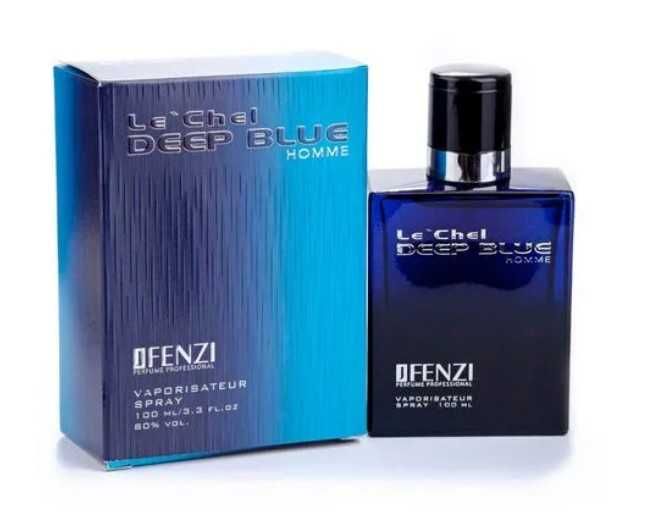 Туалетная вода для мужчин Jfenzi Le'chel Deep Blue 100мл. Оригинальный. Элитная парфюмерия. Лучший подарок для мужчины