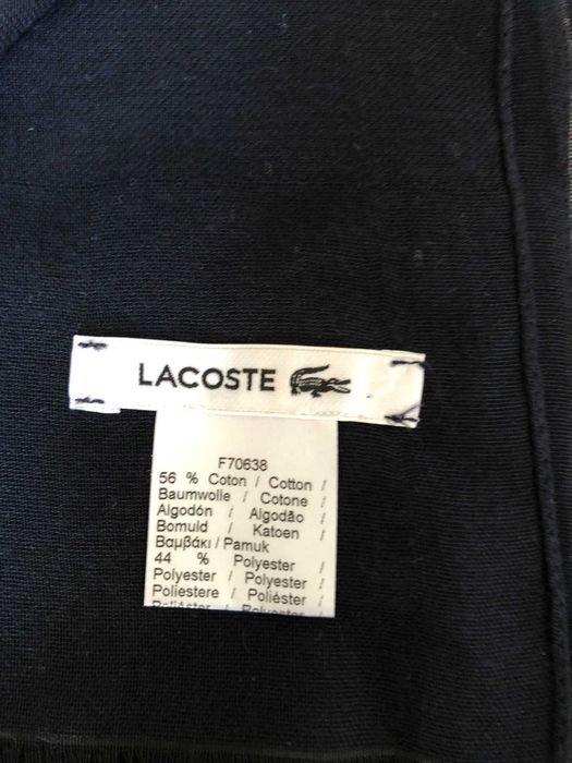Szal Lacoste Unisex elegancki granat nowy z metkami