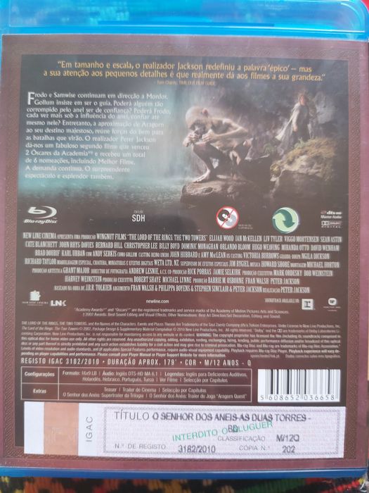 Trilogia Senhor Dos Aneis Bluray Edição Nacional