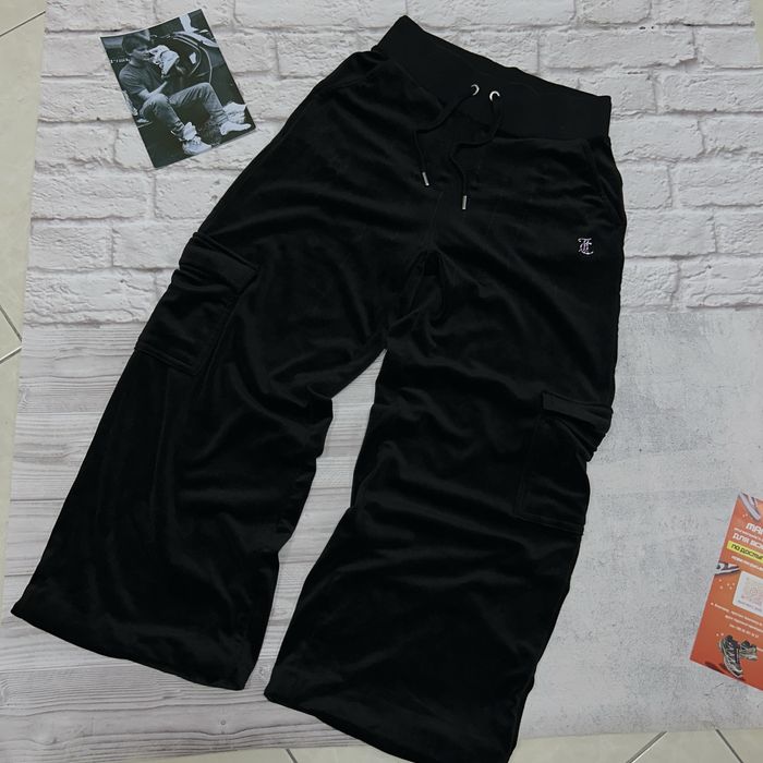 Жіночі спортивні штани Juicy Couture оригінал XS велюр клеш чорні бу