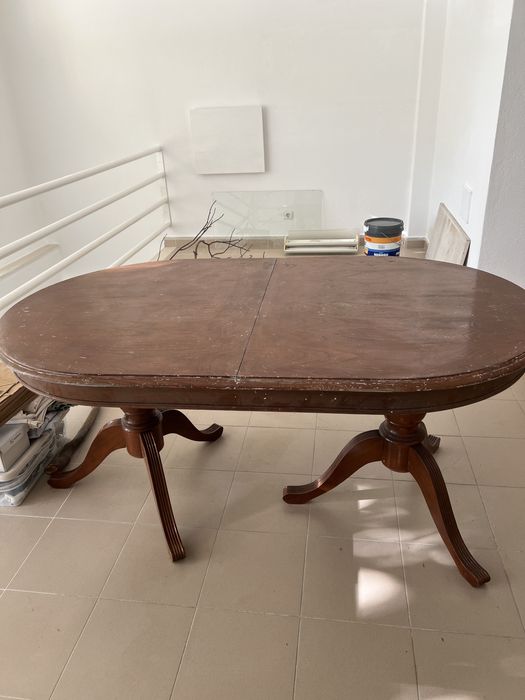 Mesa pé de galo madeira maçica