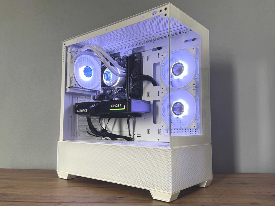 Biały Komputer RTX 5060 Ryzen 5 16GB RAM Akwarium Aio Gamingowy FV23%