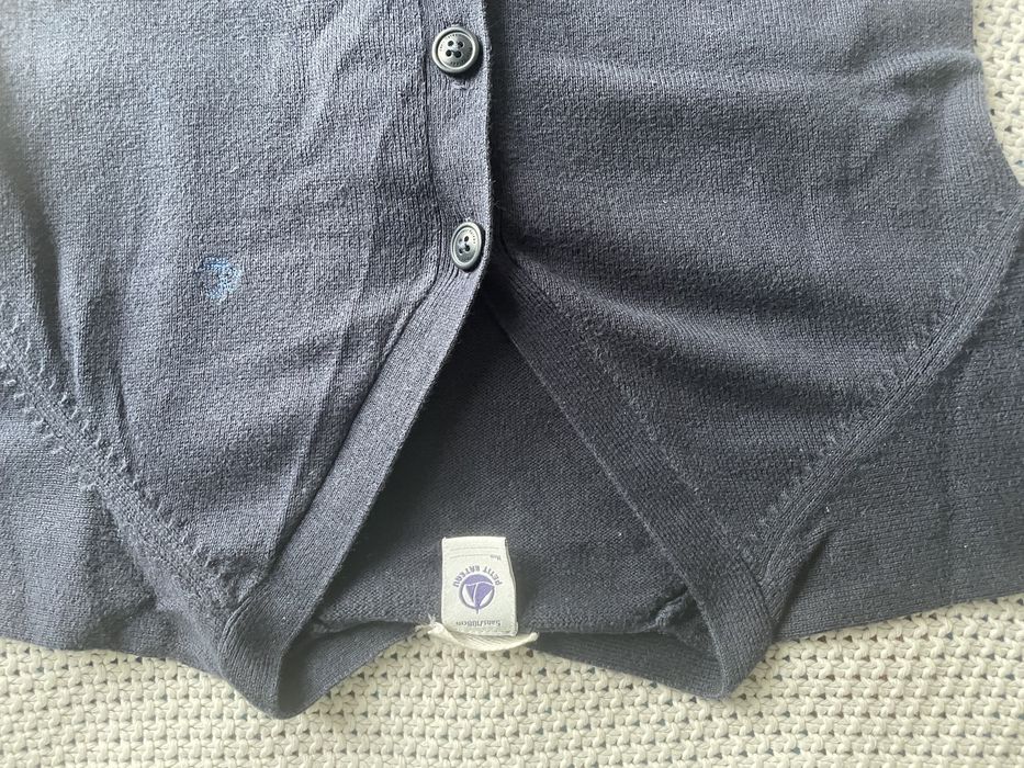DOSKONAŁY PETIT BATEAU 5 lat sweter sweterek granatowy