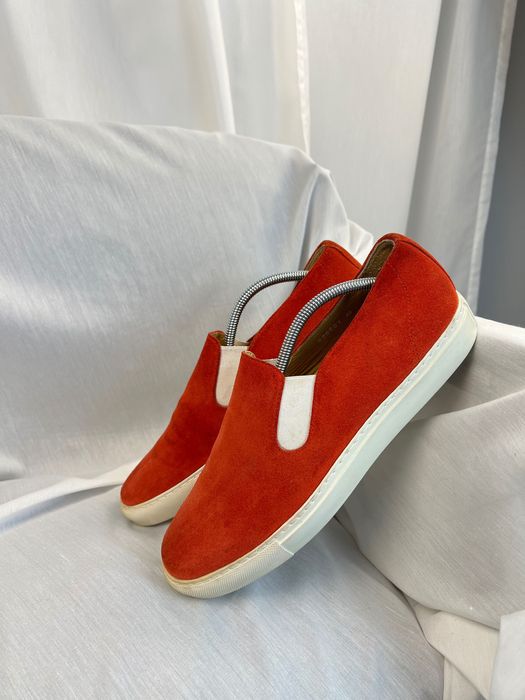 Comme des Garcons Suede Slip On Shoes замшеві сліпони Ком де Гарсон