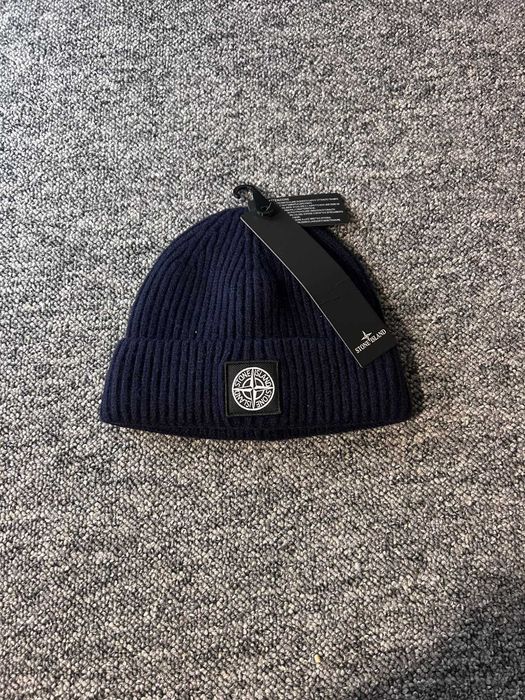 Stone Island czapka beanie granatowa logo patch Certilogo Made in Italy nowa z metkami