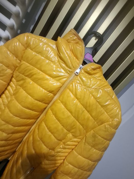 Żółta kurtka damska pikowana S