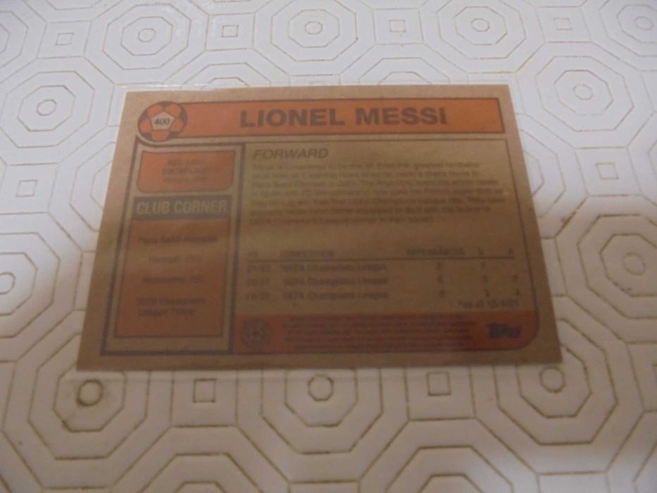 Cristiano Ronaldo + Lionel Messi 2021 UEFA cards
