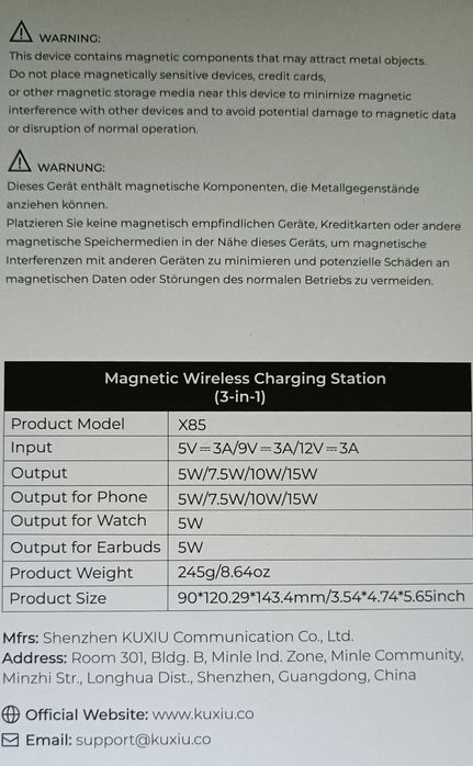 indukcyjna Ładowarka Przypominająca Obręcz 3-w-1 w Stylu Boiska