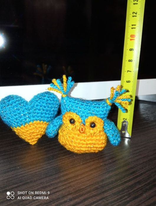 Патріотична сова серце синьо-жовта набір /патриотическая сова сердце