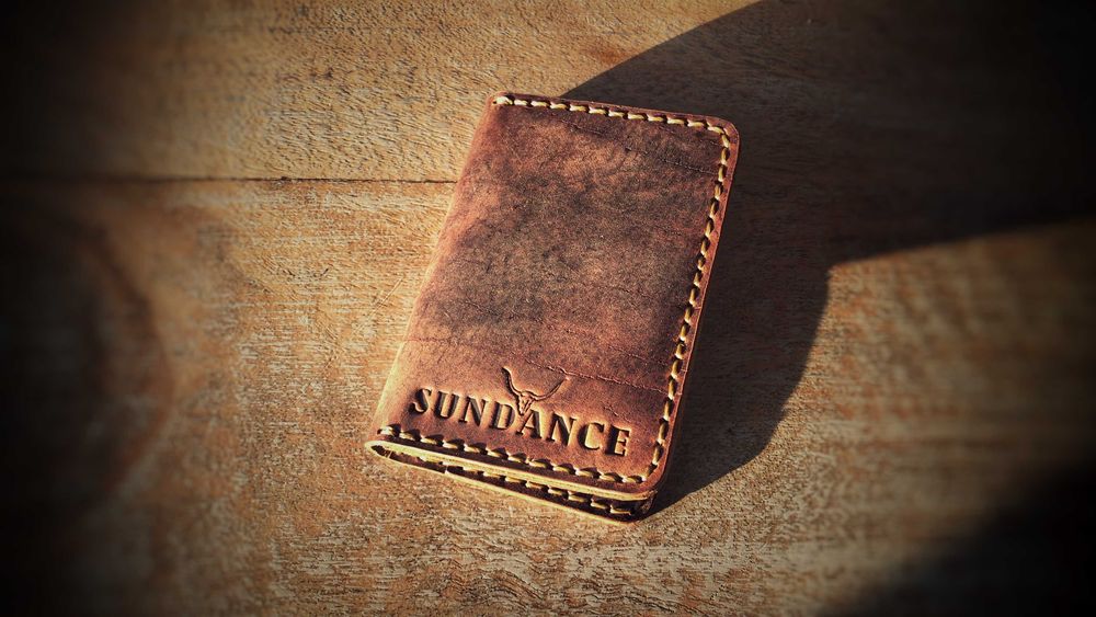 Ręcznie wykonany portfel ze skóry naturalnej minimalistyczny handmade