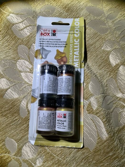 Набір металік фарб CREA BOX M - 4 кольори з ефектом металу