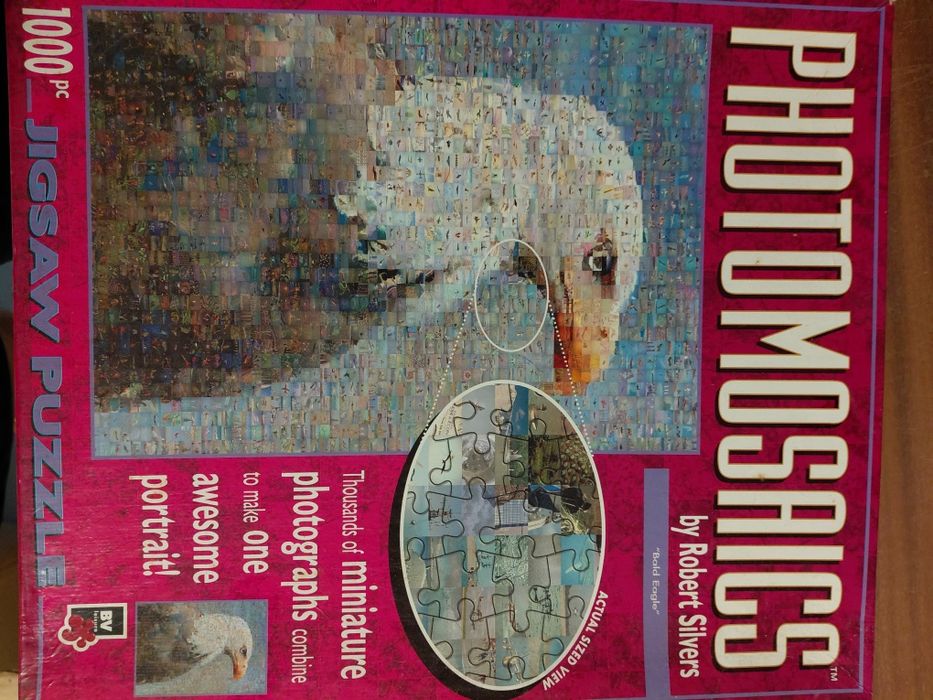 Caixa com 18 puzzles