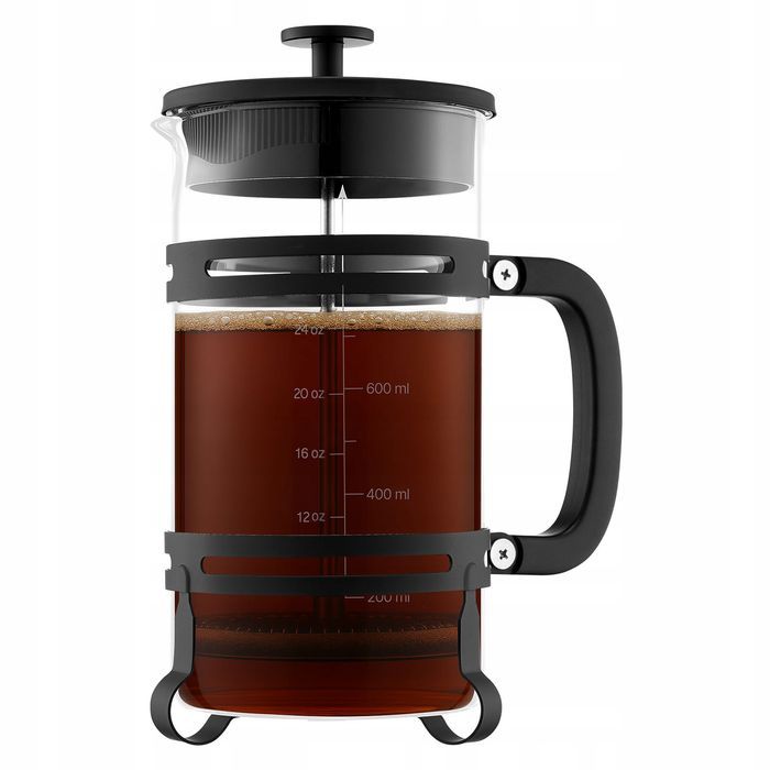 VEVOR french press 1L szklany zaparzacz kawy borokrzemianowy mocny