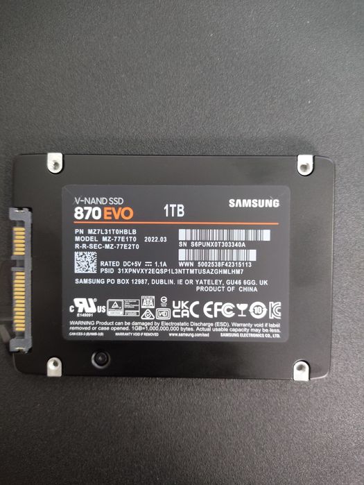 SSD накопичувач Samsung 870 EVO 1 TB